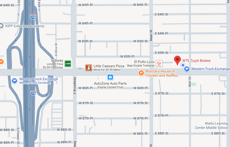 WTE Map WTE Truck Bodies