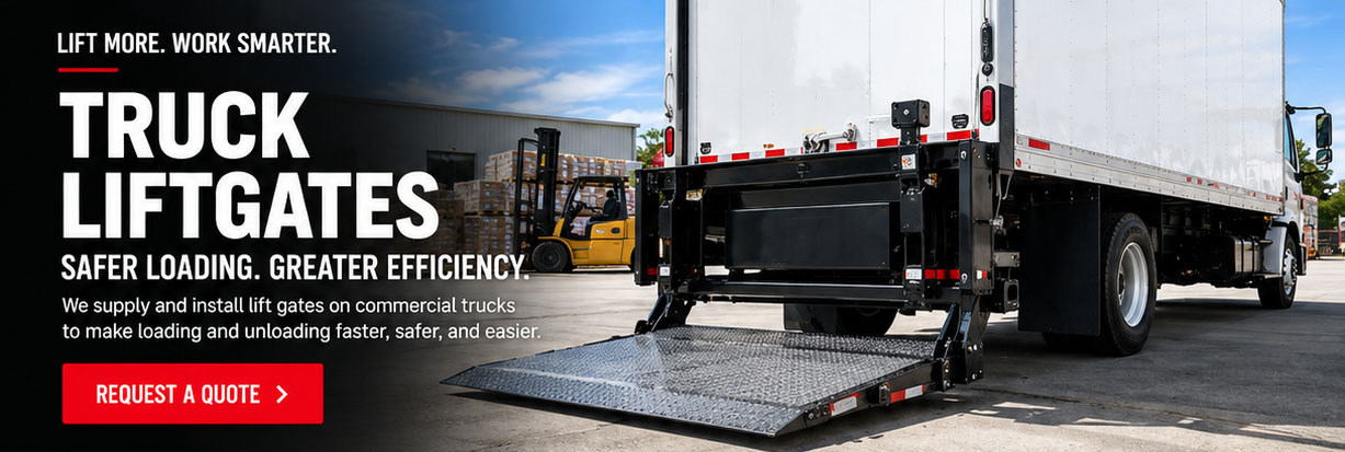 Lif gates banner 1 truck lift gates
